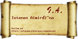 Istenes Almiréna névjegykártya